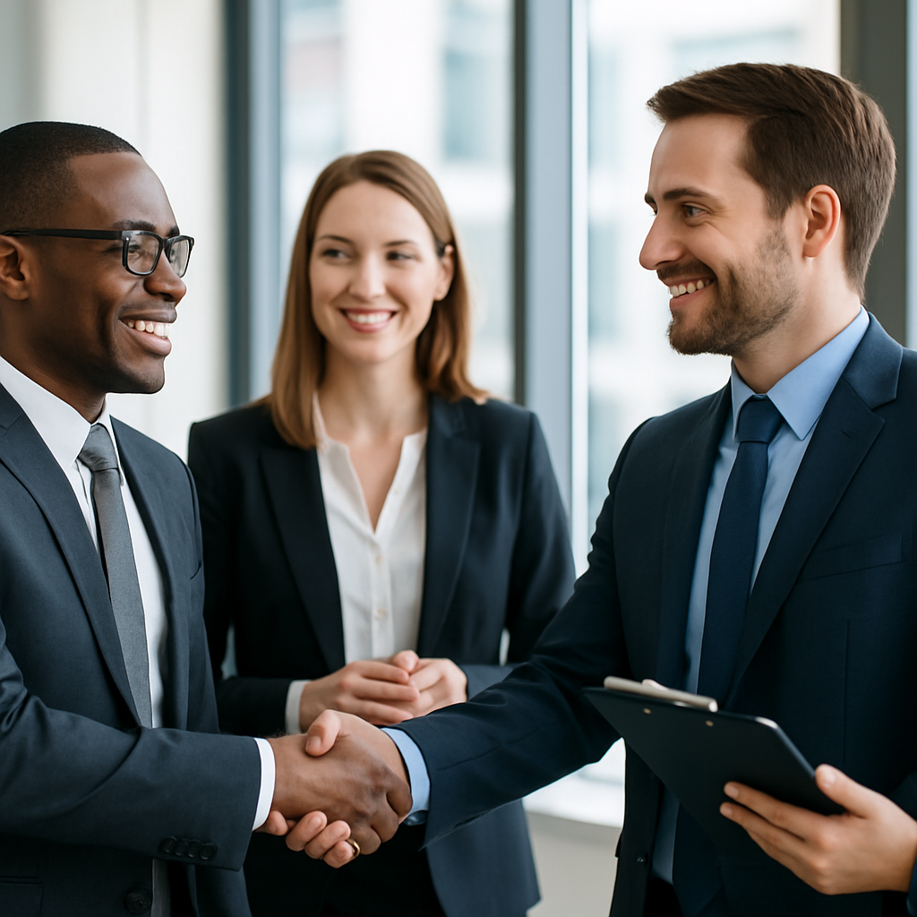 Business People Partnering